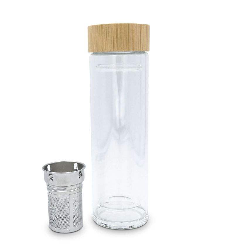 Thermoskanne aus Glas - Erbe Ticino